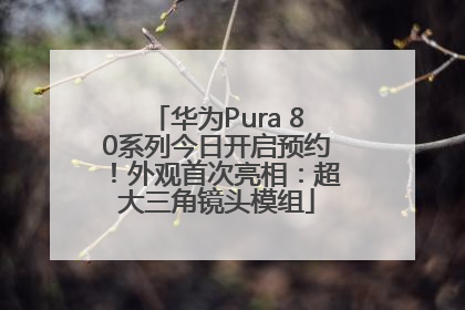 华为Pura 80系列今日开启预约！外观首次亮相：超大三角镜头模组