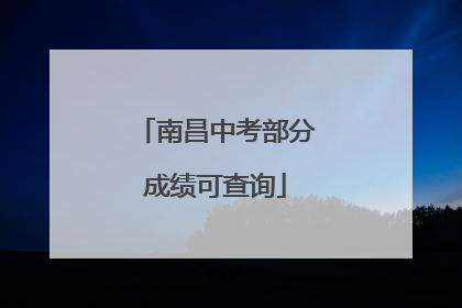 南昌中考部分成绩可查询