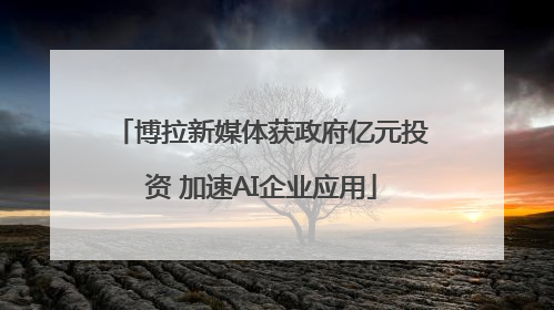 博拉新媒体获政府亿元投资 加速AI企业应用