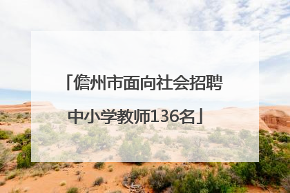 儋州市面向社会招聘中小学教师136名