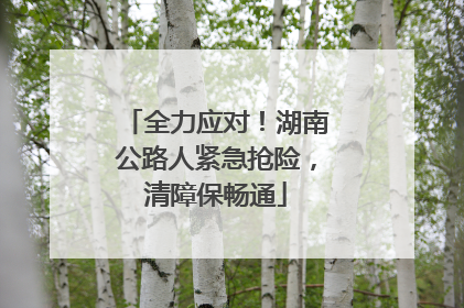 全力应对！湖南公路人紧急抢险，清障保畅通