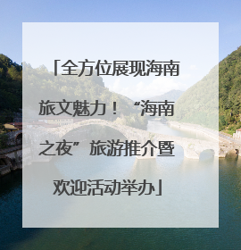 全方位展现海南旅文魅力！“海南之夜”旅游推介暨欢迎活动举办