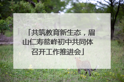 共筑教育新生态，眉山仁寿鳌峰初中共同体召开工作推进会