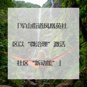 军山街道凤凰苑社区以“微治理”激活社区“新动能”