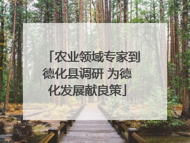 农业领域专家到德化县调研 为德化发展献良策