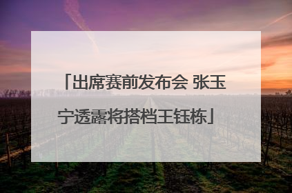 出席赛前发布会 张玉宁透露将搭档王钰栋