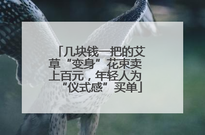 几块钱一把的艾草“变身”花束卖上百元，年轻人为“仪式感”买单