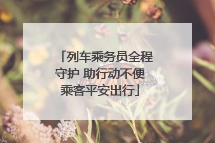 列车乘务员全程守护 助行动不便乘客平安出行