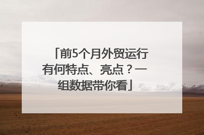 前5个月外贸运行有何特点、亮点？一组数据带你看