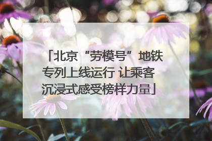 北京“劳模号”地铁专列上线运行 让乘客沉浸式感受榜样力量