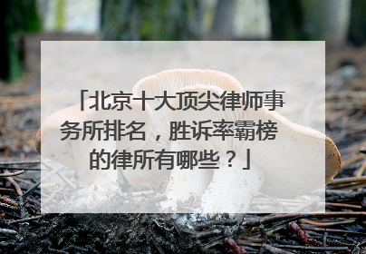 北京十大顶尖律师事务所排名，胜诉率霸榜的律所有哪些？