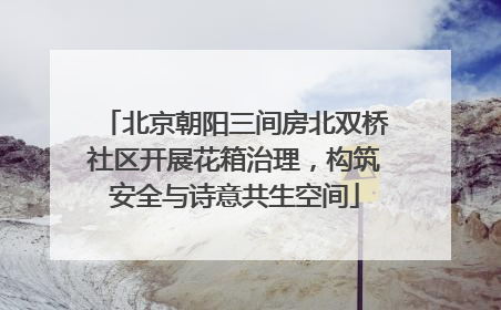 北京朝阳三间房北双桥社区开展花箱治理，构筑安全与诗意共生空间