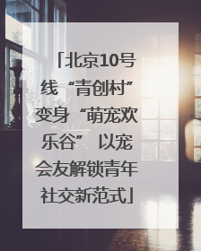 北京10号线“青创村”变身“萌宠欢乐谷” 以宠会友解锁青年社交新范式