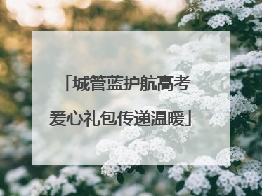 城管蓝护航高考 爱心礼包传递温暖