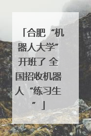 合肥“机器人大学”开班了 全国招收机器人“练习生”