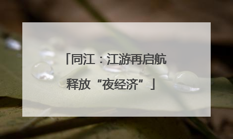 同江：江游再启航 释放“夜经济”