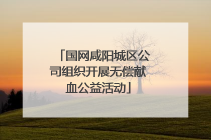 国网咸阳城区公司组织开展无偿献血公益活动