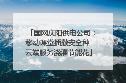 国网庆阳供电公司：移动课堂播撒安全种 云端服务浇灌节能花