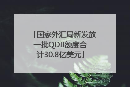 国家外汇局新发放一批QDII额度合计30.8亿美元