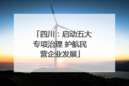 四川：启动五大专项治理 护航民营企业发展