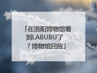 在洛阳博物馆看到LABUBU了？博物馆回应