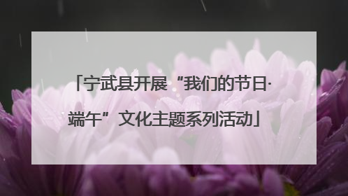 宁武县开展“我们的节日·端午”文化主题系列活动
