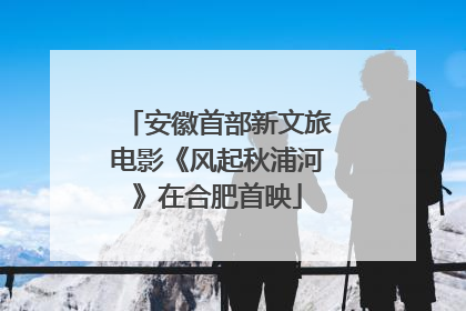 安徽首部新文旅电影《风起秋浦河》在合肥首映