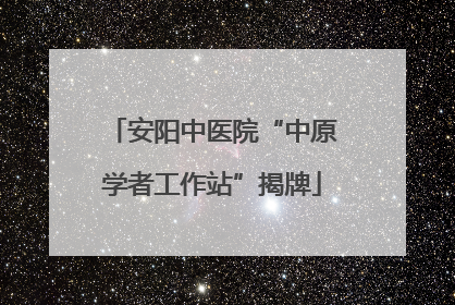 安阳中医院“中原学者工作站”揭牌