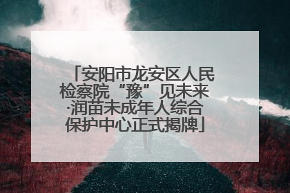 安阳市龙安区人民检察院“豫”见未来·润苗未成年人综合保护中心正式揭牌