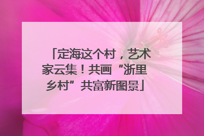 定海这个村，艺术家云集！共画“浙里乡村”共富新图景