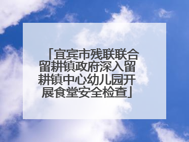 宜宾市残联联合留耕镇政府深入留耕镇中心幼儿园开展食堂安全检查