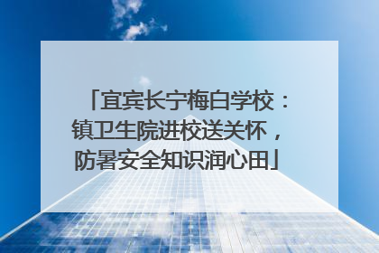 宜宾长宁梅白学校：镇卫生院进校送关怀，防暑安全知识润心田