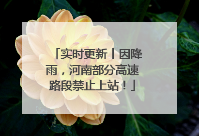实时更新丨因降雨，河南部分高速路段禁止上站！