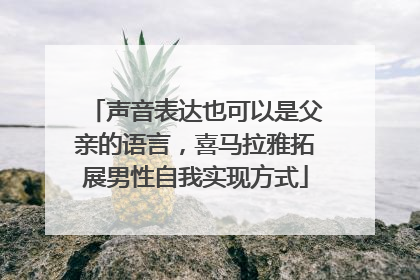 声音表达也可以是父亲的语言，喜马拉雅拓展男性自我实现方式