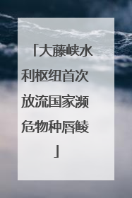 大藤峡水利枢纽首次放流国家濒危物种唇鲮
