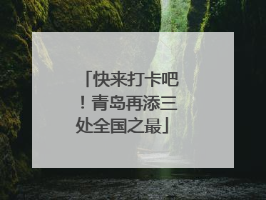 快来打卡吧！青岛再添三处全国之最