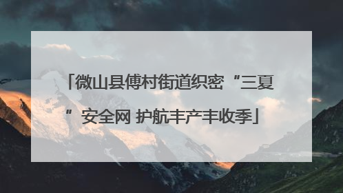 微山县傅村街道织密“三夏”安全网 护航丰产丰收季