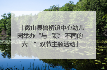 微山县鲁桥镇中心幼儿园举办“与‘粽’不同的六一”双节主题活动