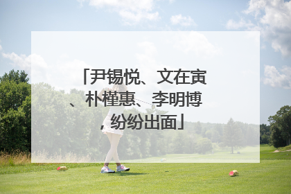尹锡悦、文在寅、朴槿惠、李明博，纷纷出面