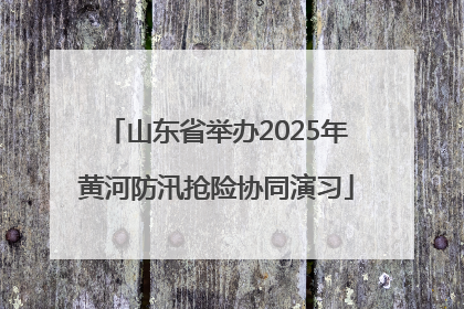 山东省举办2025年黄河防汛抢险协同演习