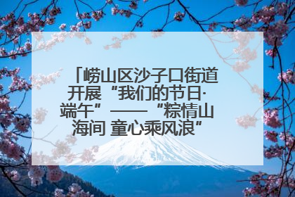 崂山区沙子口街道开展“我们的节日·端午”——“粽情山海间 童心乘风浪”文明实践活动