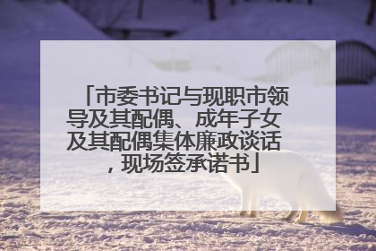市委书记与现职市领导及其配偶、成年子女及其配偶集体廉政谈话，现场签承诺书