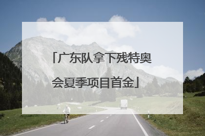 广东队拿下残特奥会夏季项目首金