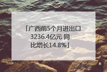 广西前5个月进出口3236.4亿元 同比增长14.8%