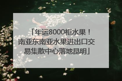 年运8000柜水果！南亚东南亚水果进出口交易集散中心落地昆明