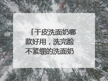 干皮洗面奶哪款好用，洗完脸不紧绷的洗面奶推荐，收藏