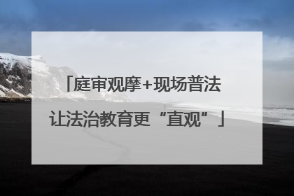庭审观摩+现场普法 让法治教育更“直观”