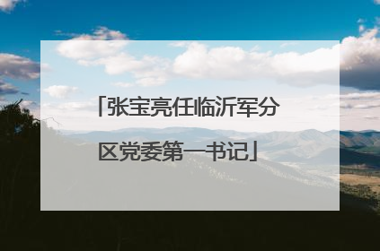 张宝亮任临沂军分区党委第一书记