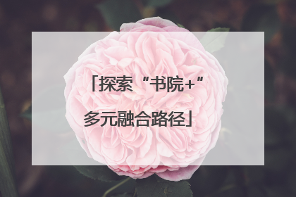 探索“书院+”多元融合路径