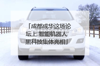 成都成华这场论坛上 智能机器人黑科技集体亮相